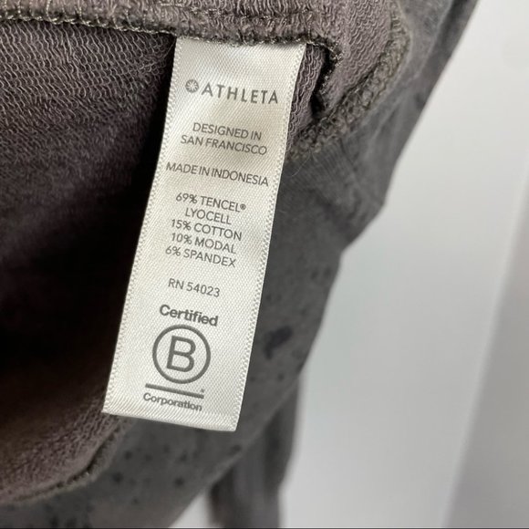 Athleta Studio to Street Print Splatter Sweatshirt Charcoal - Picture 6 of 6